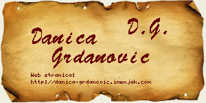 Danica Grdanović vizit kartica